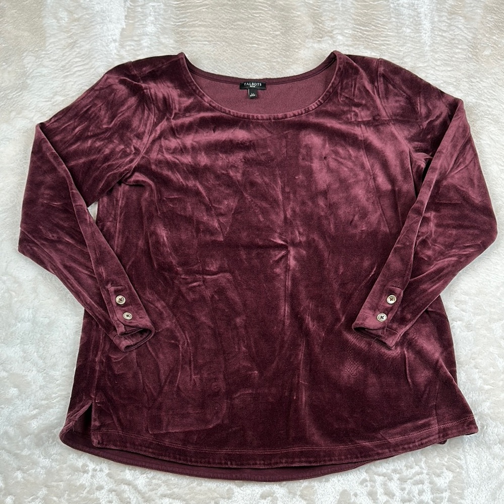 Talbots Red Buttoned Relaxed Blouse‎